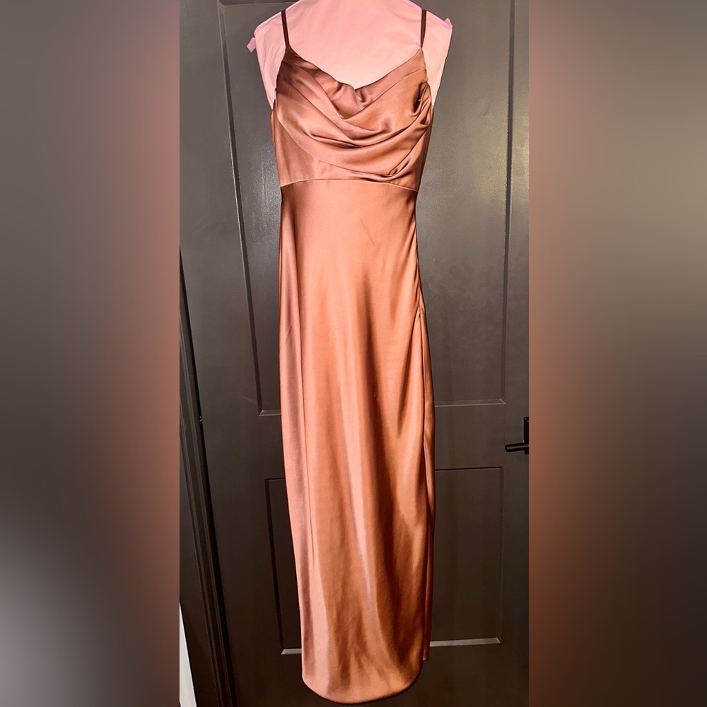 Revelry Skye Dress in Desert Rose Satin